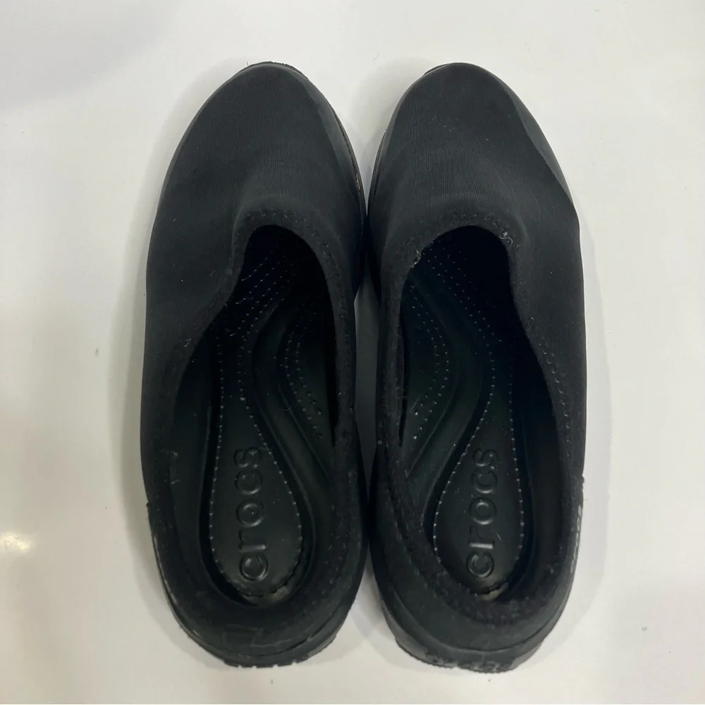 Crocs duet‎ busy day 2.0 Satya mule flat black women’s size 7 casual minimalist